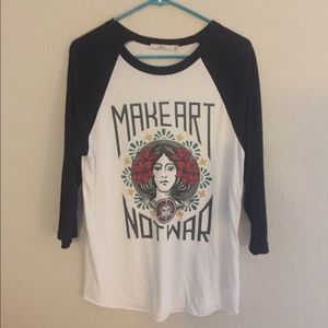 Make Art Not War Obey Baseball Tee